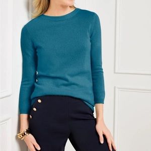 Talbots Pure Cashmere Teal Sweater